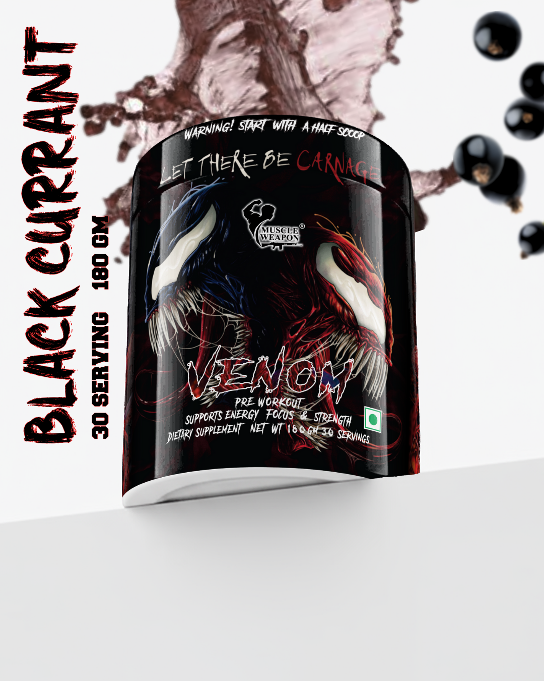 Muscle Weapon Venom Pre Workout | High Energy, Focus & Strength Formula | 30 Servings