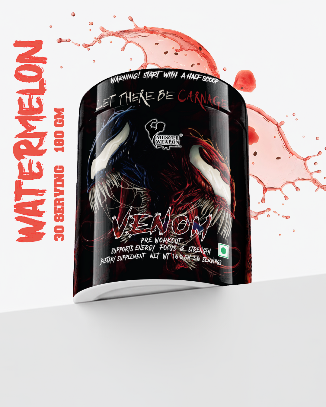 Muscle Weapon Venom Pre Workout | High Energy, Focus & Strength Formula | 30 Servings