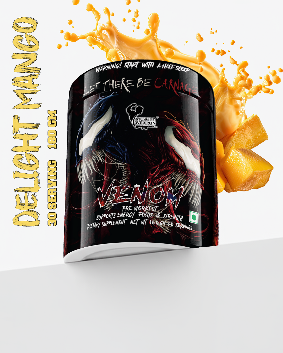 Muscle Weapon Venom Pre Workout | High Energy, Focus & Strength Formula | 30 Servings