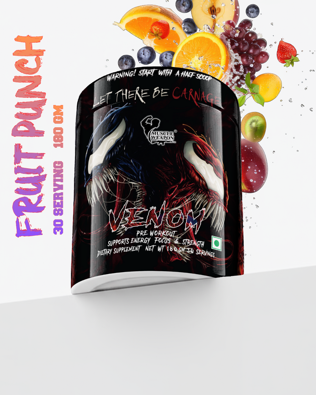 Muscle Weapon Venom Pre Workout | High Energy, Focus & Strength Formula | 30 Servings