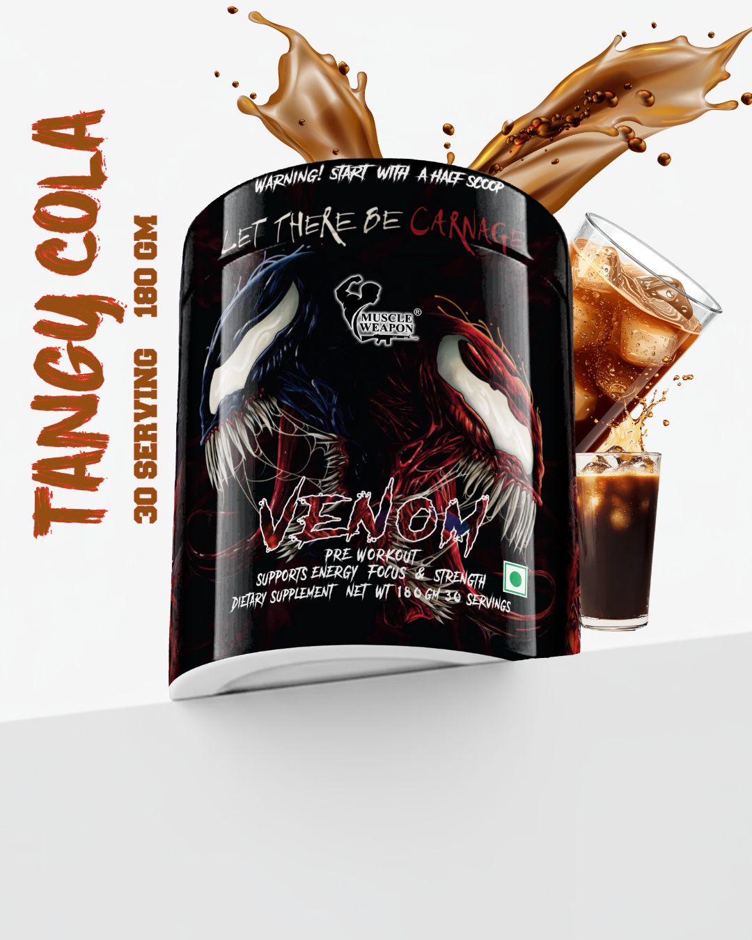 Muscle Weapon Venom Pre Workout | High Energy, Focus & Strength Formula | 30 Servings