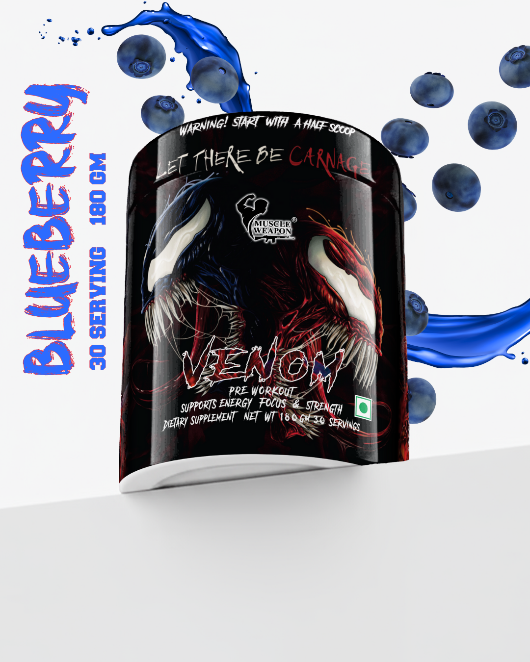 Muscle Weapon Venom Pre Workout | High Energy, Focus & Strength Formula | 30 Servings