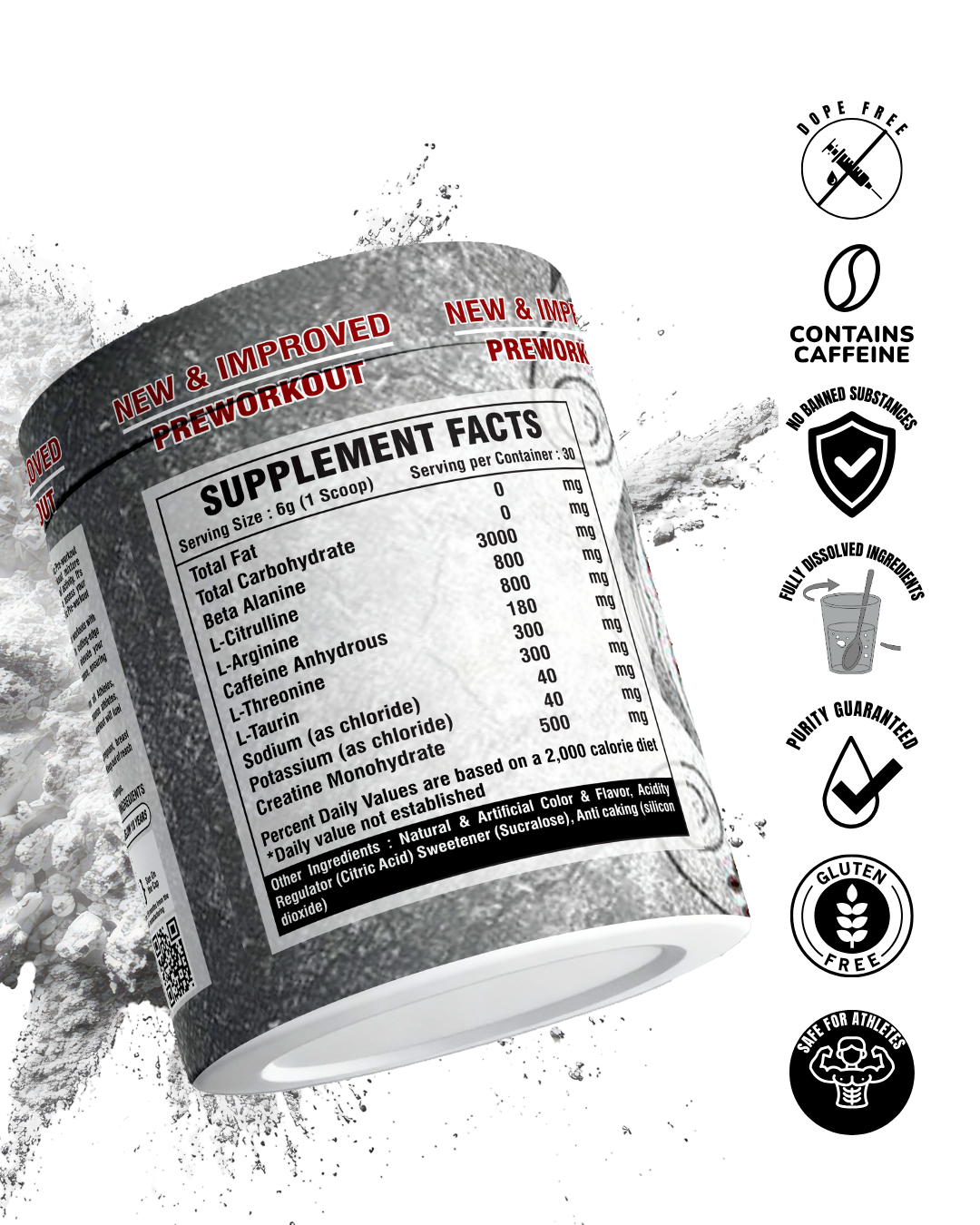Muscle Weapon Sychotic Pre Workout (180g, 30 Servings) | High Energy, Focus & Pump Formula