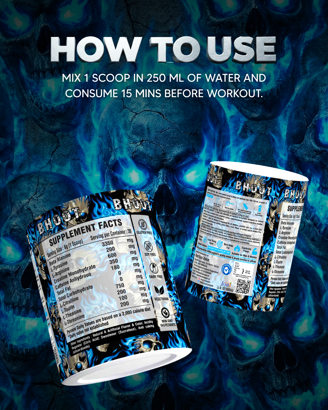 Muscle Weapon Bhoot Pre Workout (180g) | 180mg Caffeine | Energy, Focus & Pump | 30 Servings