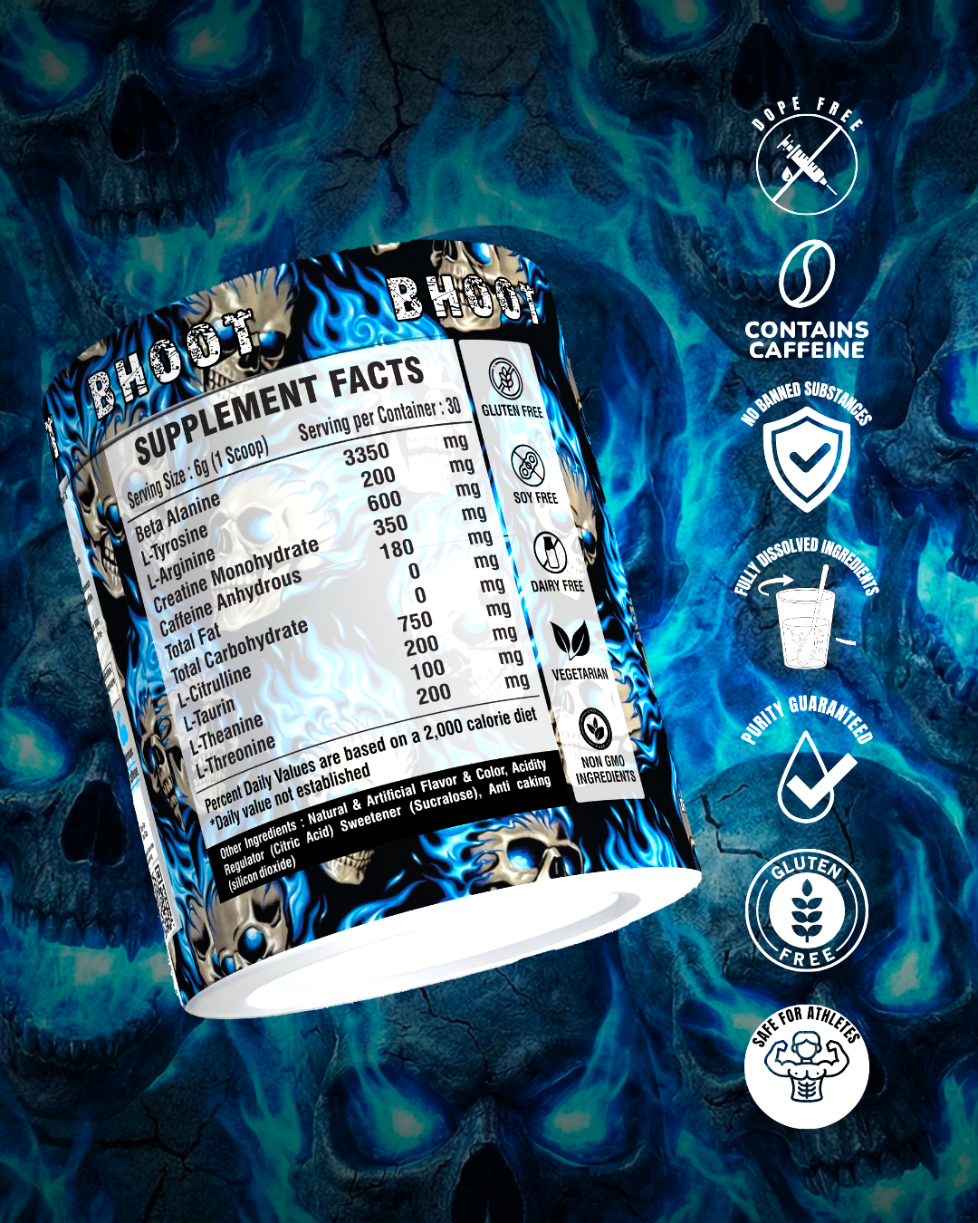 Muscle Weapon Bhoot Pre Workout (180g) | 180mg Caffeine | Energy, Focus & Pump | 30 Servings