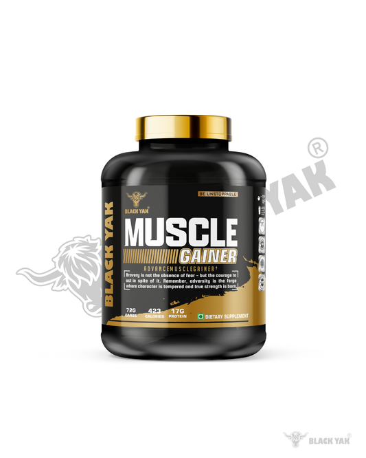 Black Yak Muscle Gainer Advanced Formula | 423 Calories, 17g Protein | High Carb Weight Gainer